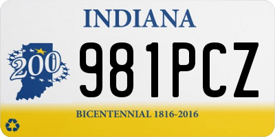 IN license plate 981PCZ