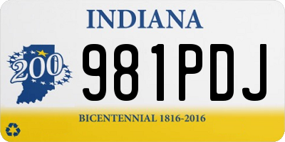 IN license plate 981PDJ