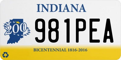 IN license plate 981PEA