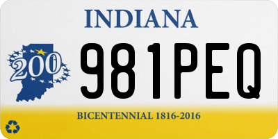 IN license plate 981PEQ