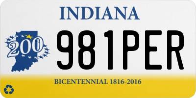 IN license plate 981PER
