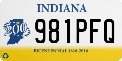 IN license plate 981PFQ