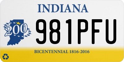 IN license plate 981PFU