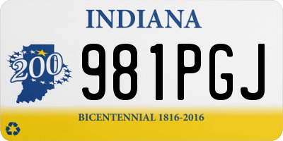 IN license plate 981PGJ