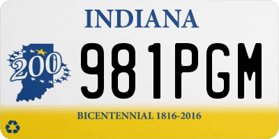 IN license plate 981PGM