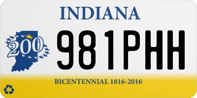 IN license plate 981PHH