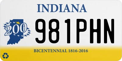 IN license plate 981PHN