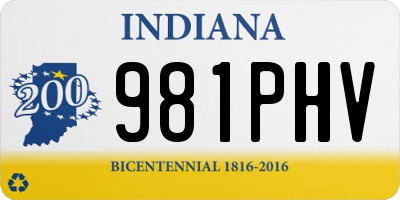 IN license plate 981PHV