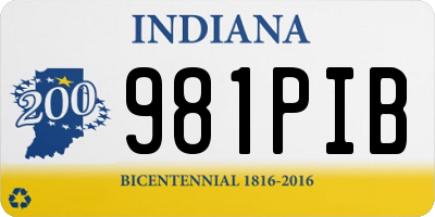 IN license plate 981PIB