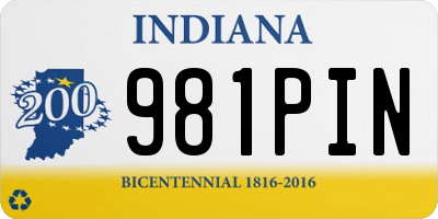IN license plate 981PIN