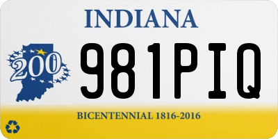 IN license plate 981PIQ