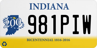 IN license plate 981PIW