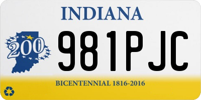 IN license plate 981PJC