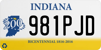 IN license plate 981PJD