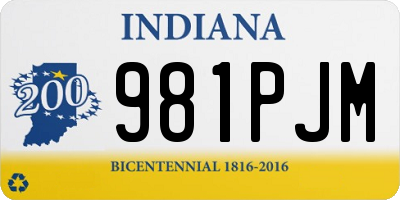 IN license plate 981PJM