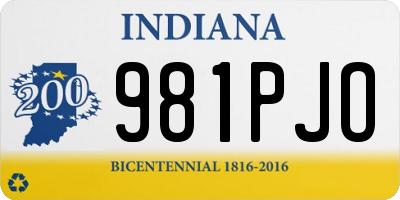 IN license plate 981PJO