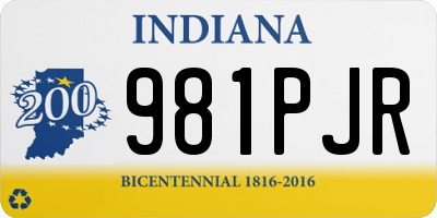 IN license plate 981PJR