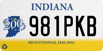 IN license plate 981PKB