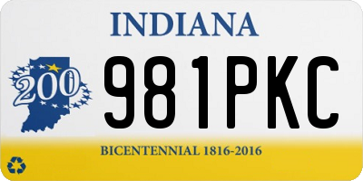 IN license plate 981PKC