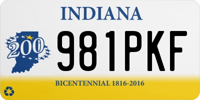 IN license plate 981PKF