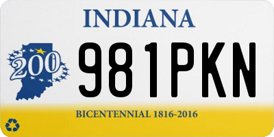 IN license plate 981PKN