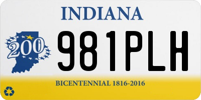IN license plate 981PLH