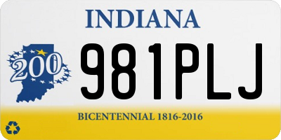 IN license plate 981PLJ