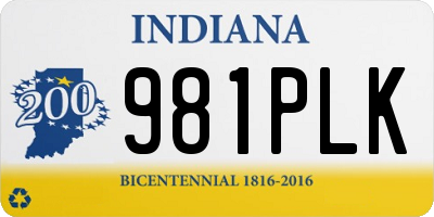 IN license plate 981PLK