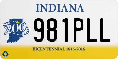 IN license plate 981PLL