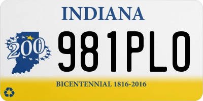 IN license plate 981PLO