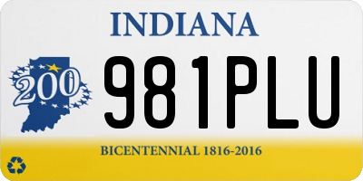 IN license plate 981PLU