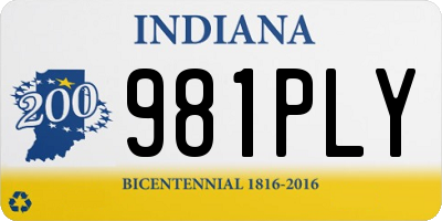 IN license plate 981PLY