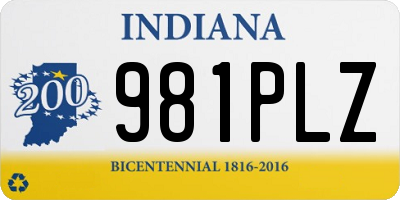 IN license plate 981PLZ