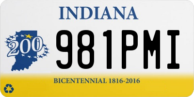 IN license plate 981PMI