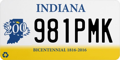IN license plate 981PMK