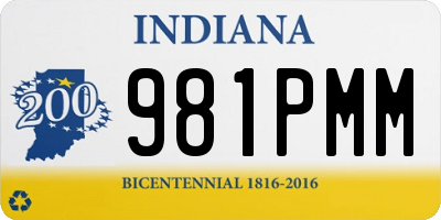 IN license plate 981PMM