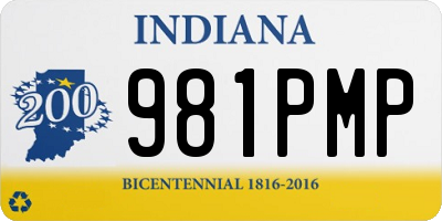 IN license plate 981PMP