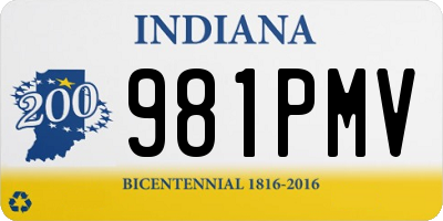 IN license plate 981PMV