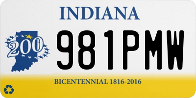 IN license plate 981PMW
