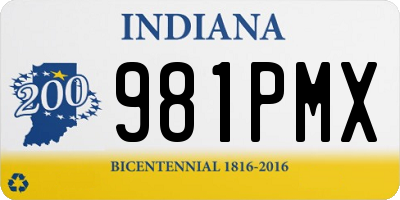 IN license plate 981PMX