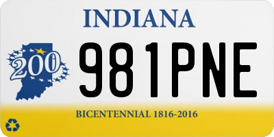 IN license plate 981PNE