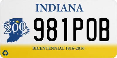 IN license plate 981POB