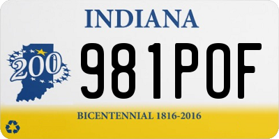 IN license plate 981POF