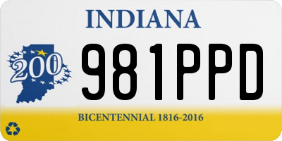IN license plate 981PPD