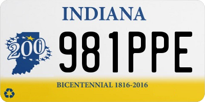 IN license plate 981PPE