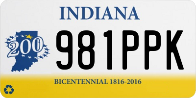 IN license plate 981PPK