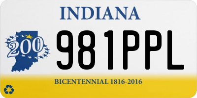 IN license plate 981PPL