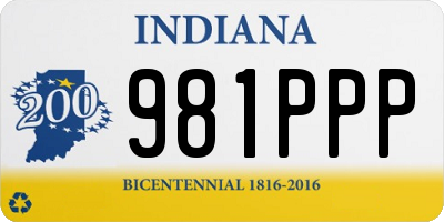 IN license plate 981PPP