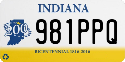 IN license plate 981PPQ