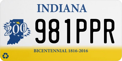 IN license plate 981PPR